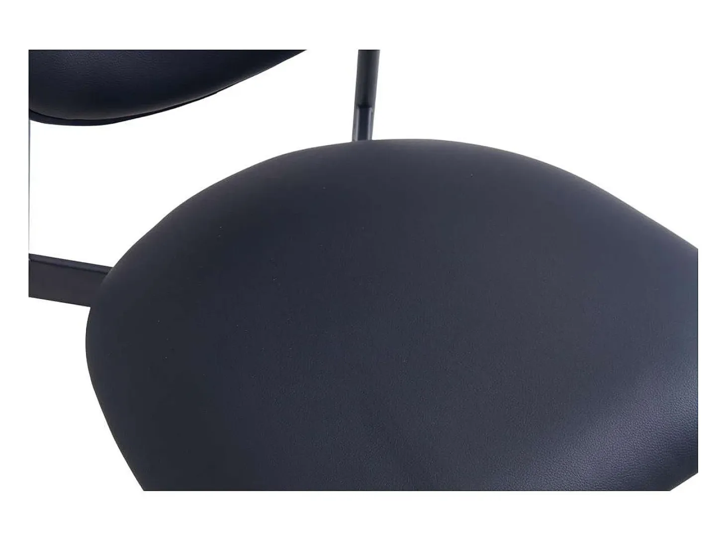 Pack de 2 sillas para cocina o comedor Eva tapizado simil piel negro, 85cm(alto) 52cm(anch