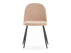 Pack de 4 sillas para cocina o comedor Dalila tapizado textil rosa claro, 48/80cm(alto) 49