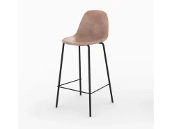 Pack de 4 sillas para isla central topo y gris/negro 65 cm - Henrik