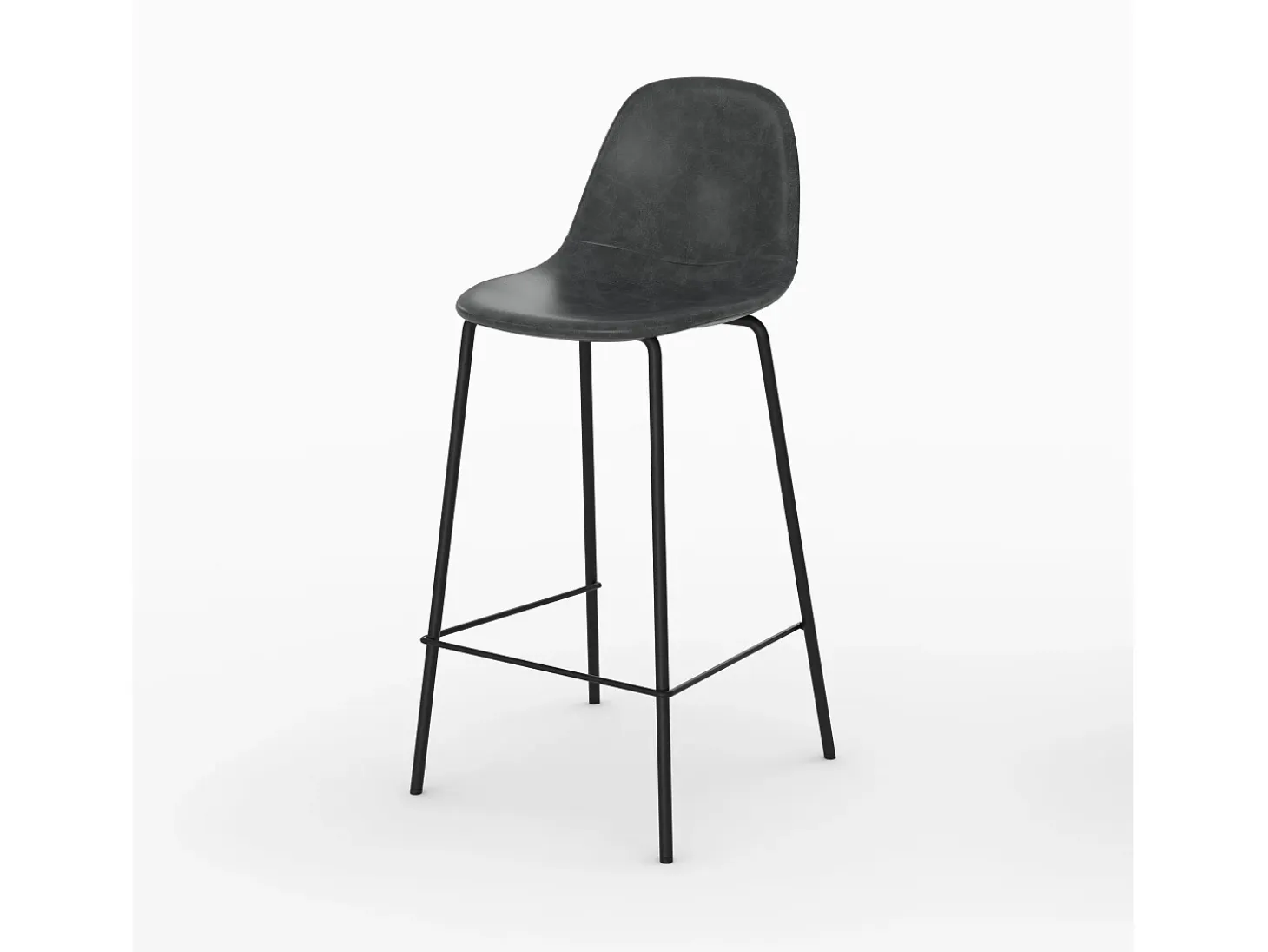 Pack de 4 sillas para isla central topo y gris/negro 65 cm - Henrik