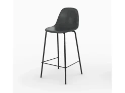 Pack de 4 sillas para isla central topo y gris/negro 65 cm - Henrik