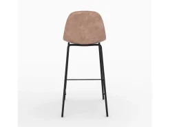 Pack de 4 sillas para isla central topo y gris/negro 65 cm - Henrik