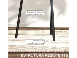 Pack de 2 sillas Platy Homcom respaldo ratán verde oscuro/negro 87x44x54 cm