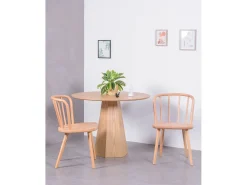 Pack de 2 sillas rústicas para el comedor - Organic - Haya natural