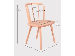 Pack de 2 sillas rústicas para el comedor - Organic - Haya natural