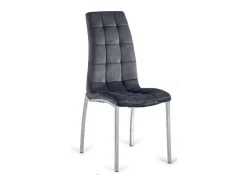 Pack de 4 sillas San Sebastián tapizada en tejido velvet gris oscuro. 96 cm (alto) 42 cm