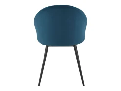 Pack de 2 sillas vintage de terciopelo azul DIANE