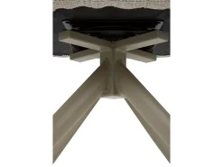 Pack de 4 sillones giratorios tapizados en chenilla color beige