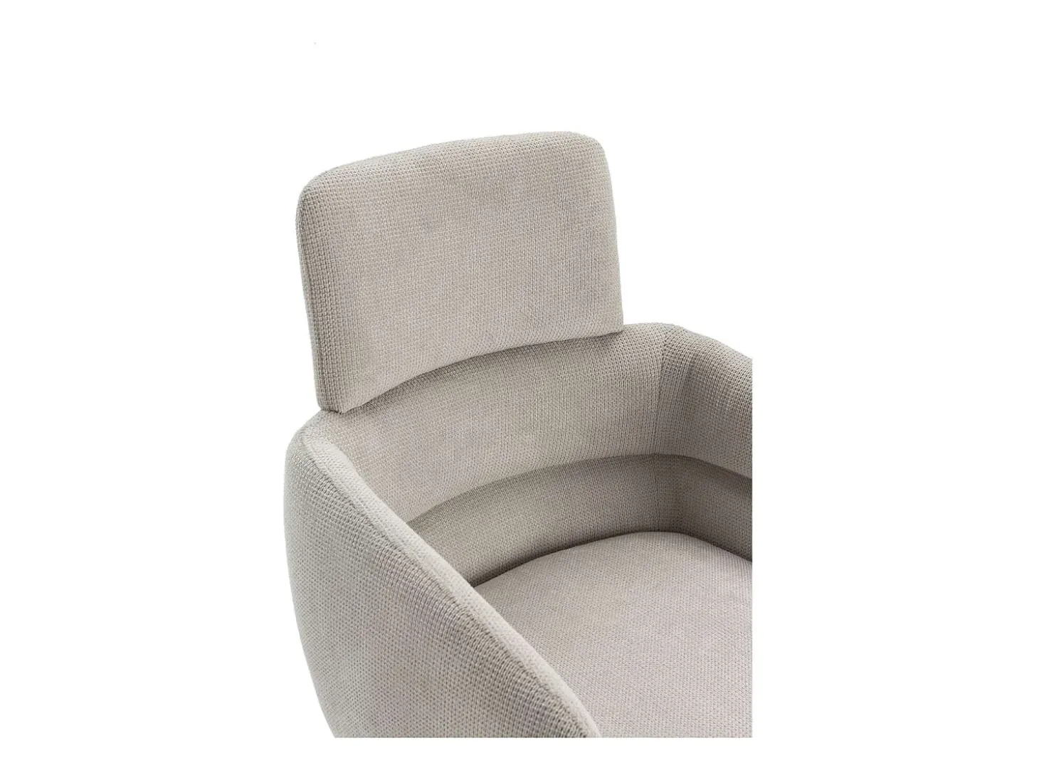 Pack de 2 sillones giratorios modelo Maggie tapizado textil gris claro, 93cm(alto) 58cm(an