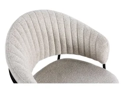 Pack de 2 sillones modelo Lidia tapizado textil blanco, 81.5cm(alto) 54cm(ancho) 57cm(larg