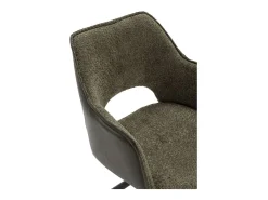 Pack de 2 sillones modelo Oliver tapizado textil verde, 81cm(alto) 60cm(ancho) 62cm(largo)