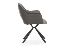 Pack de 2 sillones modelo Oliver tapizado textil gris, 81cm(alto) 60cm(ancho) 62cm(largo)