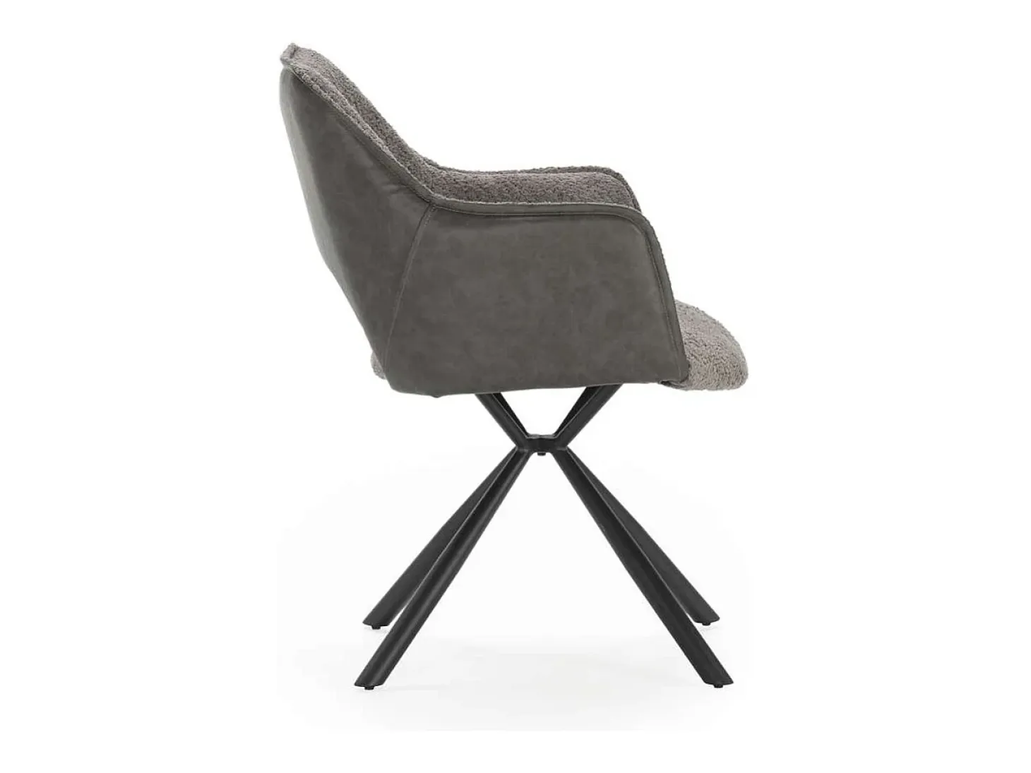 Pack de 2 sillones modelo Oliver tapizado textil gris, 81cm(alto) 60cm(ancho) 62cm(largo)
