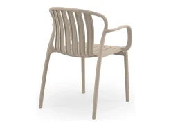 Pack de 4 sillones polipropileno color camel