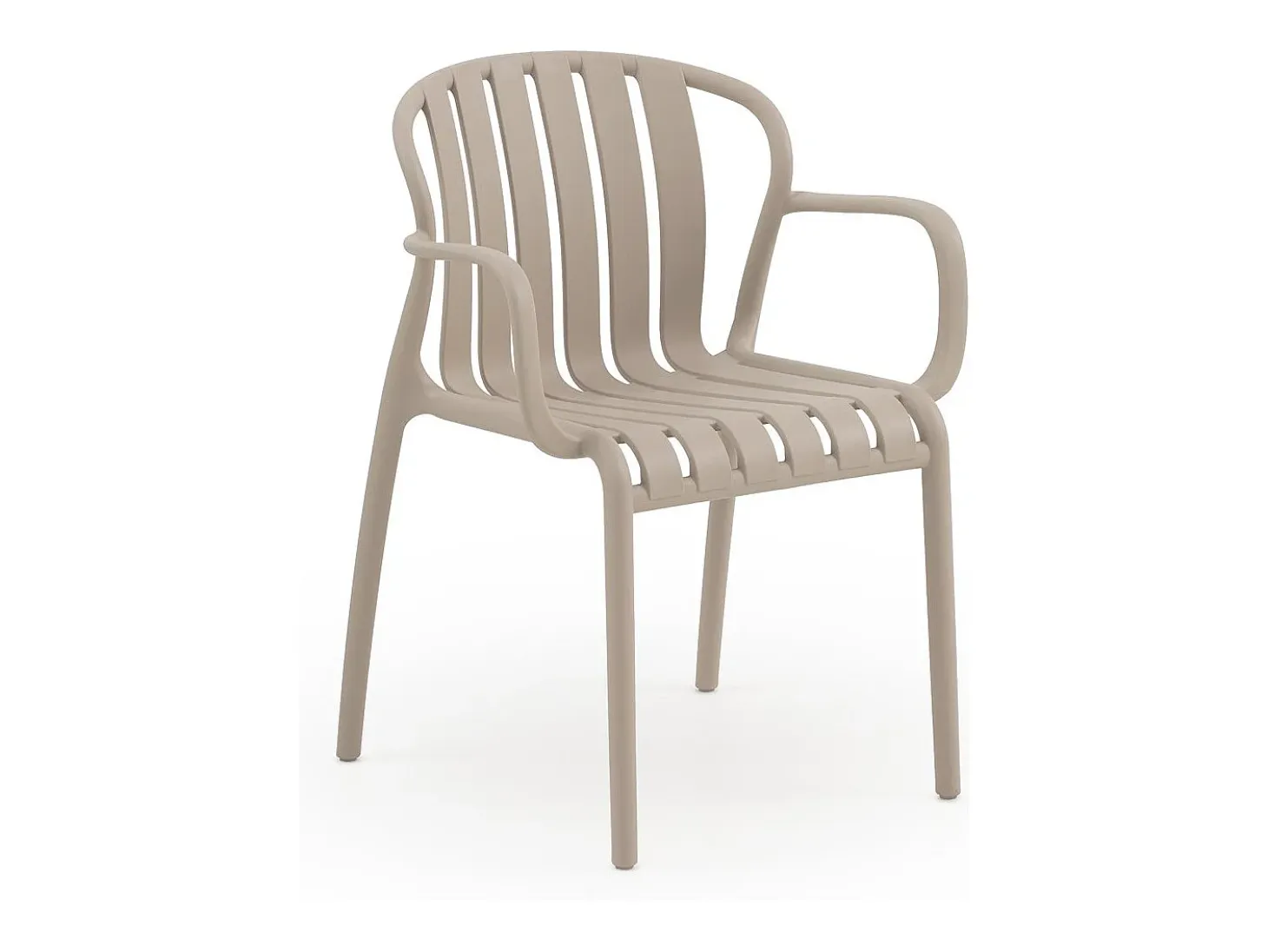 Pack de 4 sillones polipropileno color camel