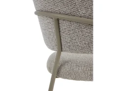 Pack de 4 sillones tapizados en chenilla color crema