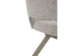 Pack de 4 sillones tapizados en chenilla color marrón