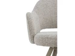 Pack de 4 sillones tapizados en chenilla color marrón