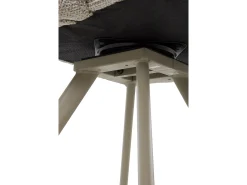 Pack de 4 sillones tapizados en chenilla color marrón
