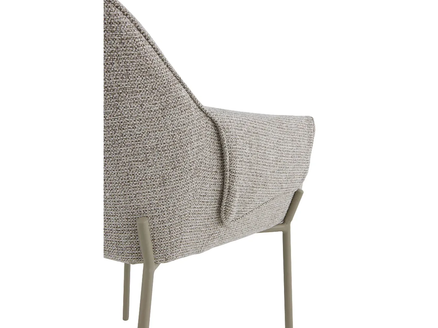 Pack de 4 sillones tapizados en chenilla color marrón