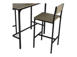 Pack de 2 taburetes Coimbra en acabado metal /madera 96cm(alto) 40cm(ancho) 40cm(largo)