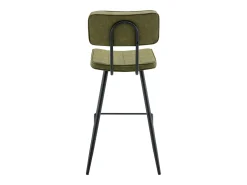 Pack de 2 taburetes de bar FERNAND de polipiel verde - HAPPY GARDEN