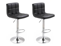 Pack de 2 taburetes de bar negros MIKE