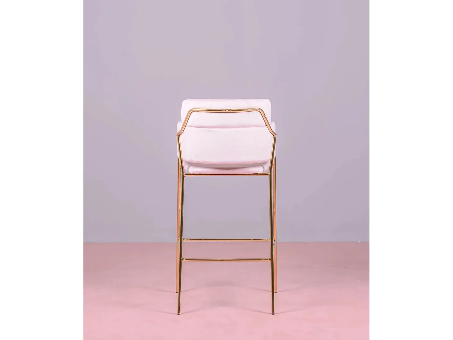 Pack de 2 taburetes de diseño tapizados en terciopelo - Cruiser - Rosa