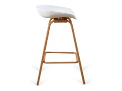 Pack de 2 taburetes Goya en blanco. 78cm(alto) 42cm(ancho) 51cm(fondo)