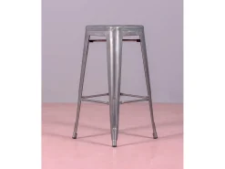 Pack de 4 taburetes metálicos de 76 cm de altura - Bistro - Metálico