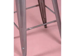 Pack de 4 taburetes metálicos de 76 cm de altura - Bistro - Metálico