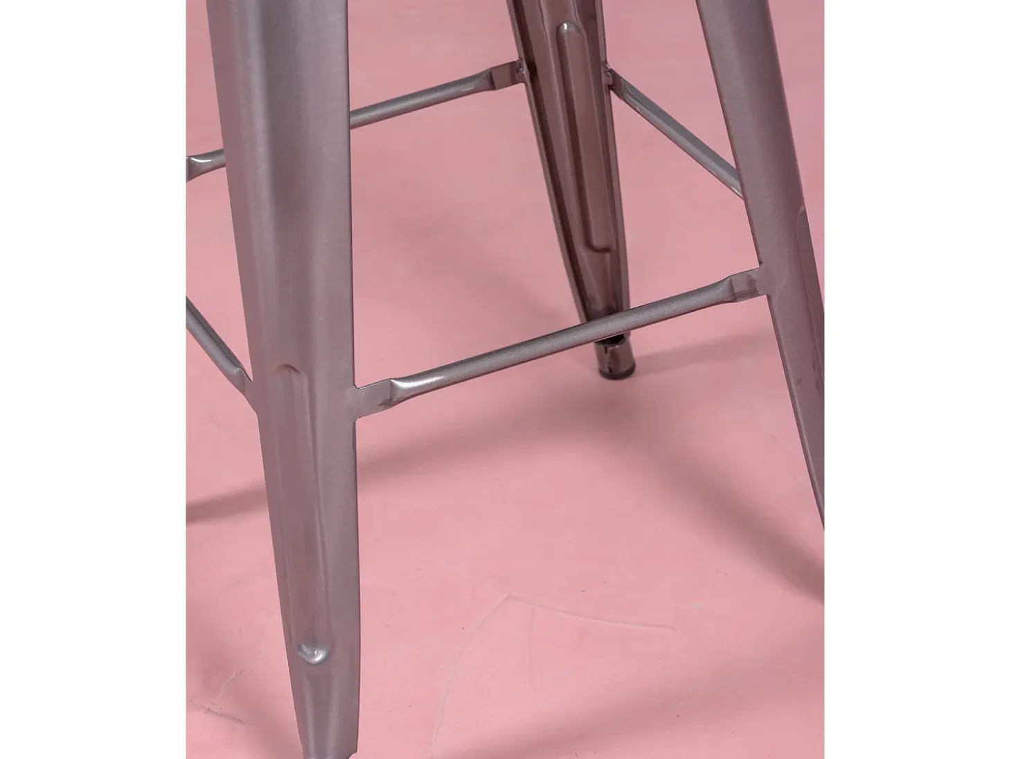 Pack de 4 taburetes metálicos de 76 cm de altura - Bistro - Metálico
