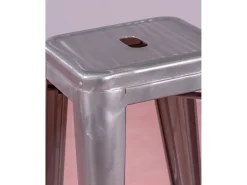 Pack de 4 taburetes metálicos de 76 cm de altura - Bistro - Metálico