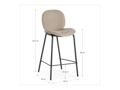 Pack de 2 taburetes modelo Coro acabado beige, 94cm(alto) 43cm(ancho) 54cm (largo)