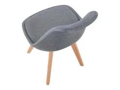 Pack de comedor Bistro color gris (4 sillas tapizadas) 84x48x54 cm