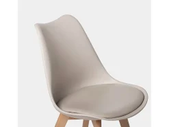Packs 4 sillas Beige 48 x 82 cm