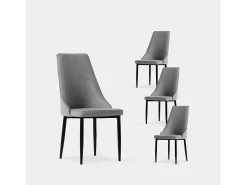 Packs 4 sillas Gris 45 x 95 cm