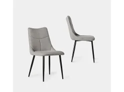 Packs 2 sillas Gris 46 x 85 cm