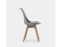 Packs 4 sillas Gris 48 x 82 cm