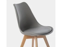 Packs 4 sillas Gris 48 x 82 cm