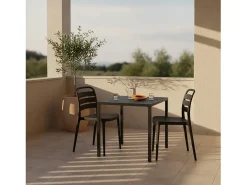 Packs 4 sillas Gris antracita 42 x 80 cm