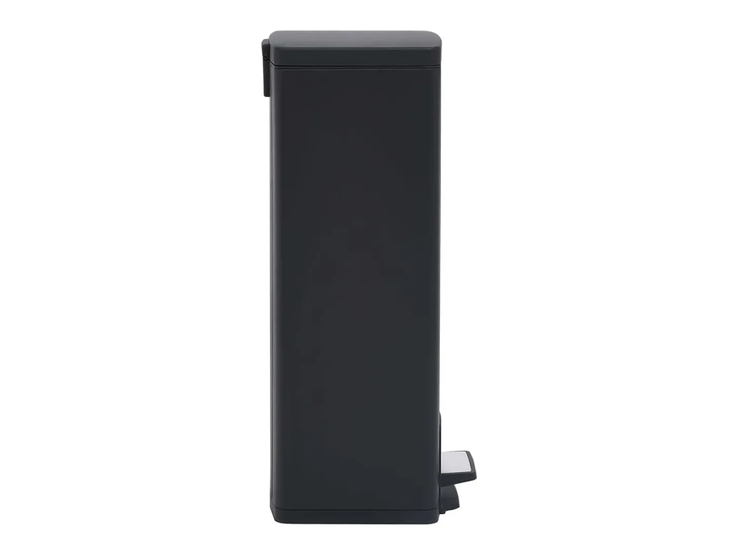 Papelera de pedal antihuellas de acero inoxidable de 30 litros color negro 02_0006099