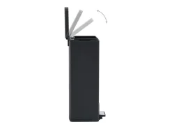 Papelera de pedal antihuellas de acero inoxidable de 30 litros color negro 02_0006099