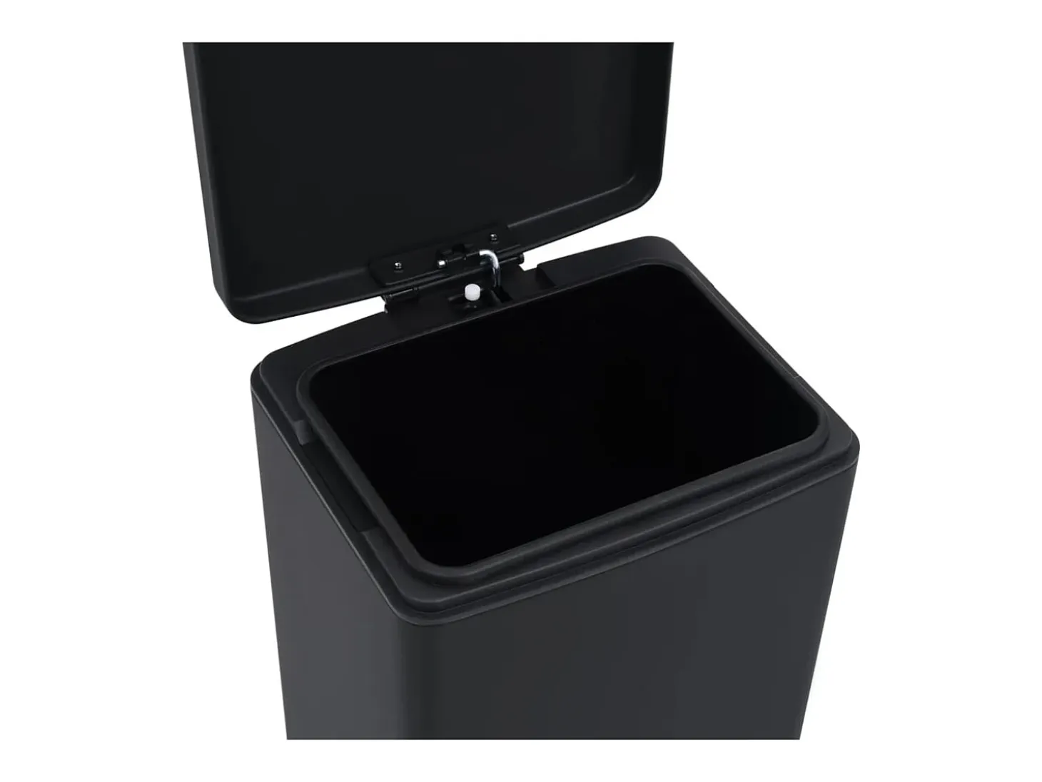 Papelera de pedal antihuellas de acero inoxidable de 30 litros color negro 02_0006099