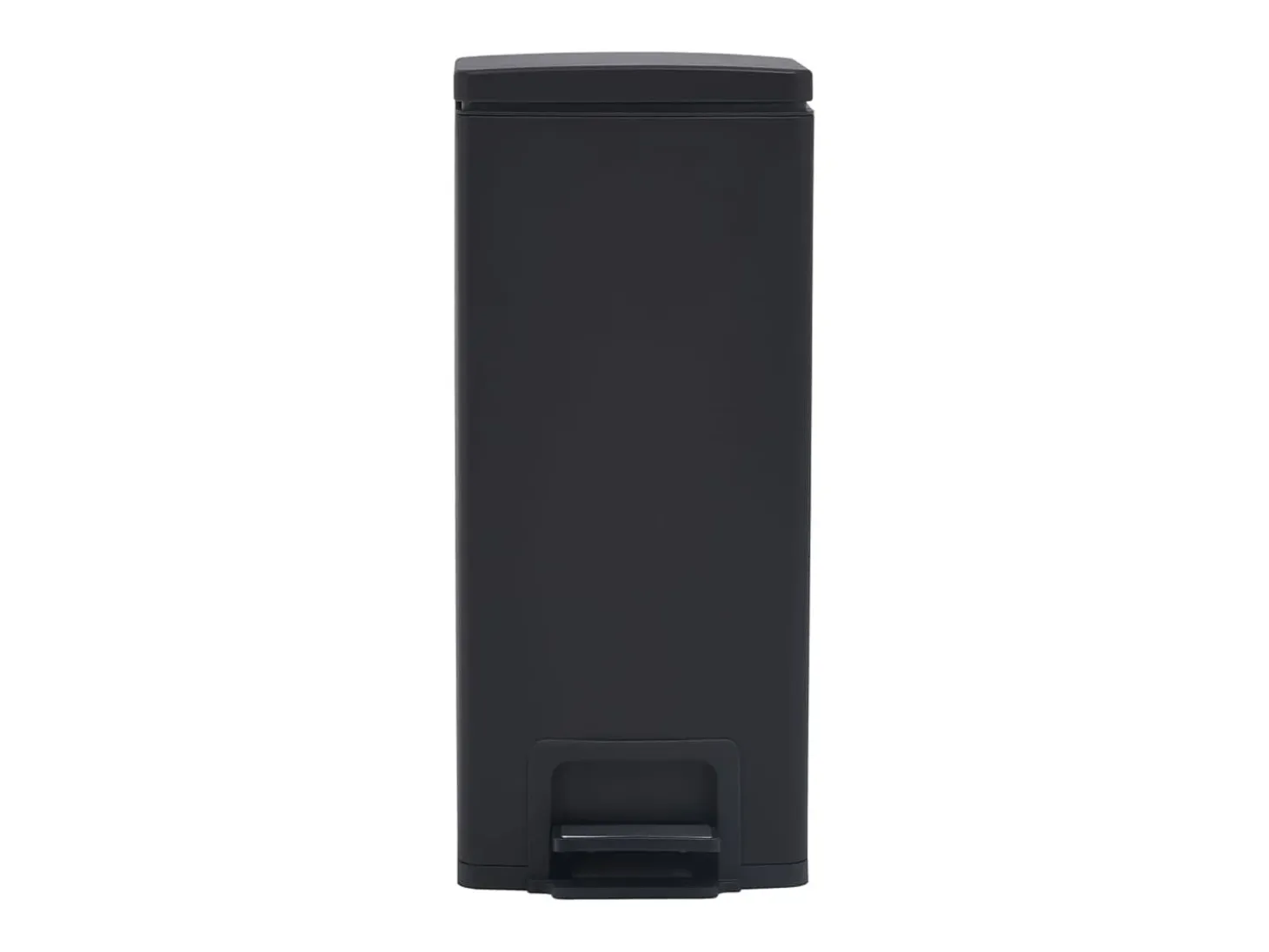 Papelera de pedal antihuellas de acero inoxidable de 30 litros color negro 02_0006099