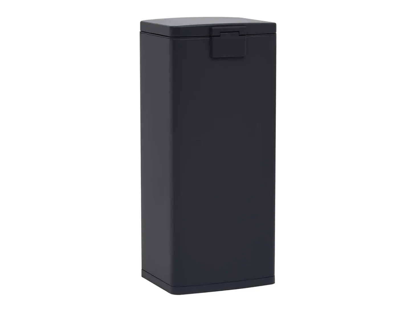 Papelera de pedal antihuellas de acero inoxidable de 30 litros color negro 02_0006099