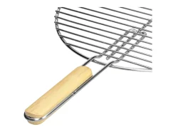Parilla BBQ portátil acero inóxidable redonda Ø 54,5 cm mango madera insertable