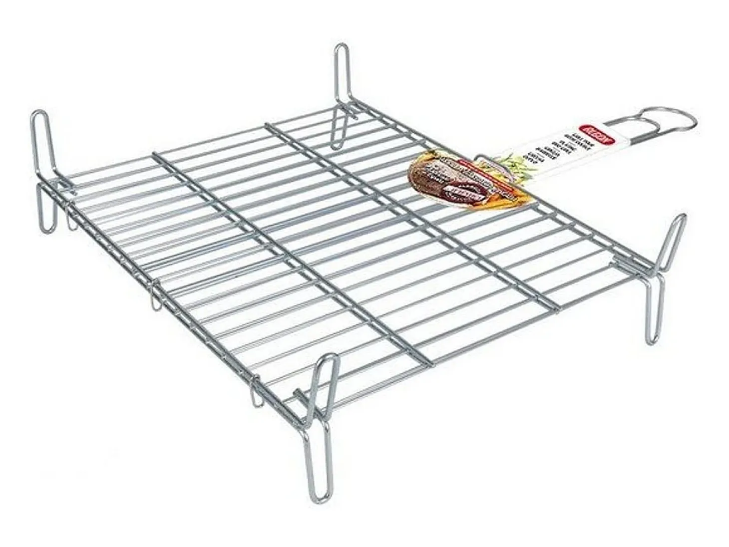 Parrilla Bbq Algon Doble Acero - Medida 25 x 30 cm