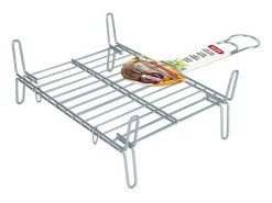 Parrilla Bbq Algon Doble Acero - Medida 25 x 30 cm