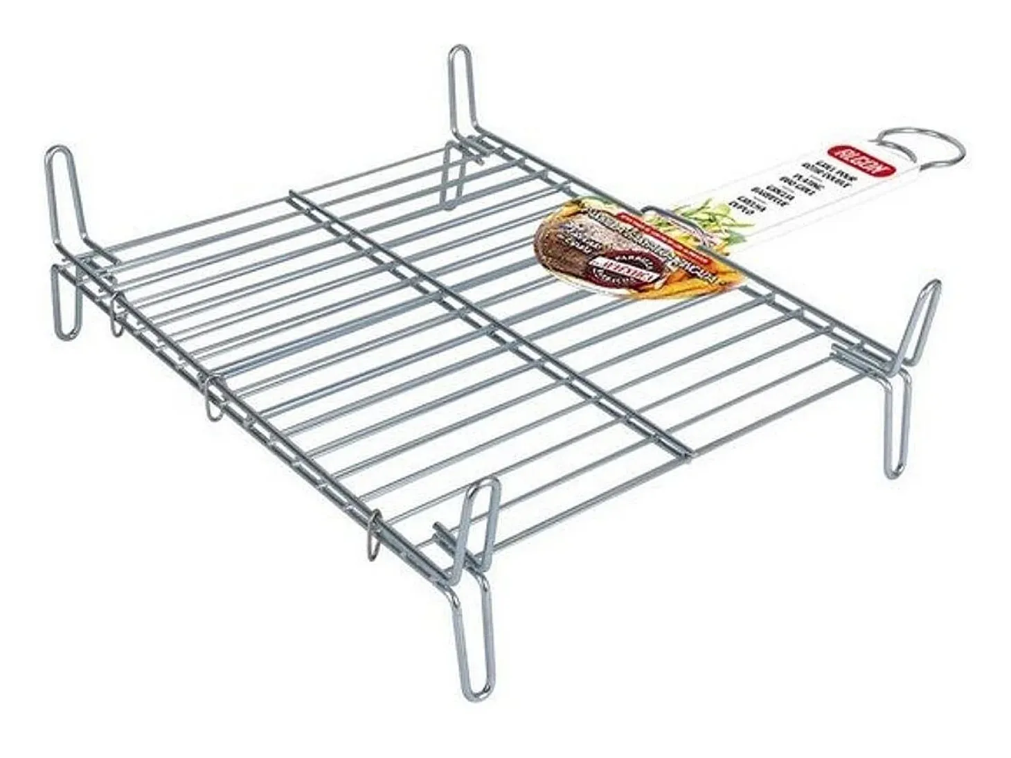 Parrilla Bbq Algon Doble Acero - Medida 25 x 30 cm